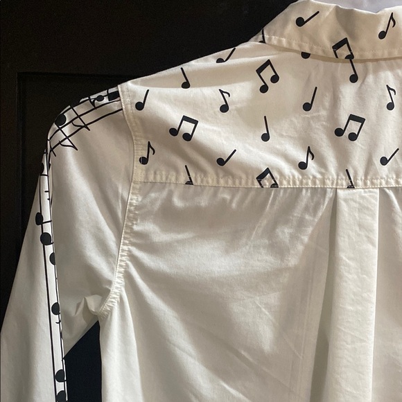 Stella McCartney Kids Piano Musical Note White Boys Dress Shirt size 10 - Picture 12 of 14
